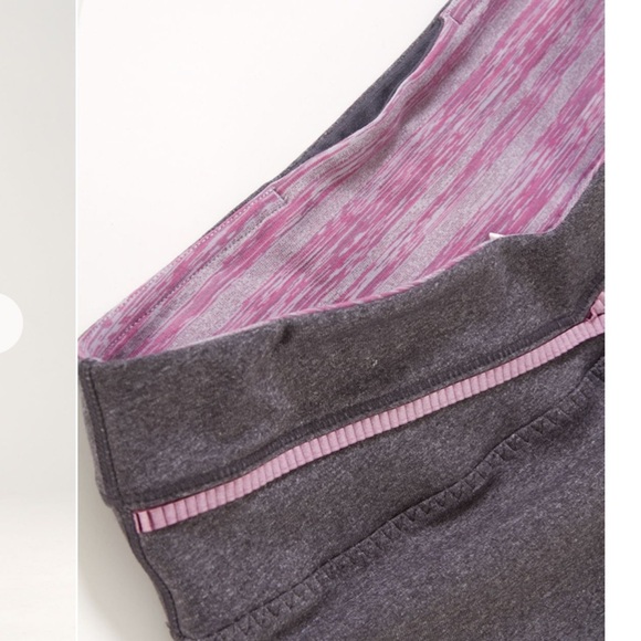 lululemon Priiti Crop Heathered Coal / Muted Mauve Stripes Galore - Picture 6 of 15